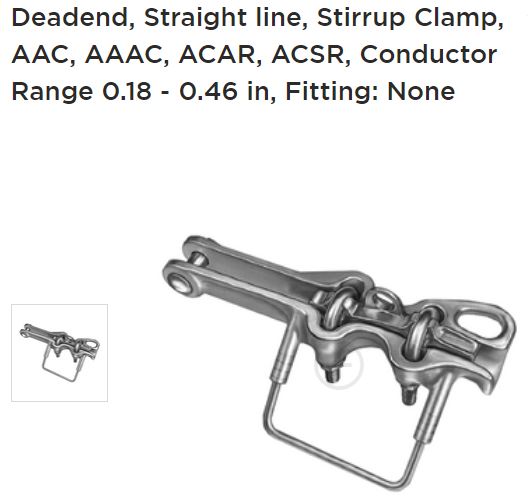 Deadend Stirrup Clamp